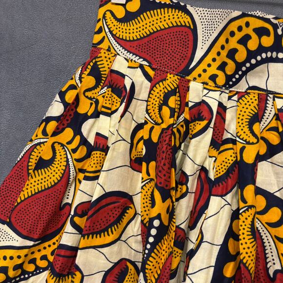 JiNaKI Skirt Seashells Puffy Midlength Wide Waist Swing Art to Wear Boho Western - Picture 12 of 13